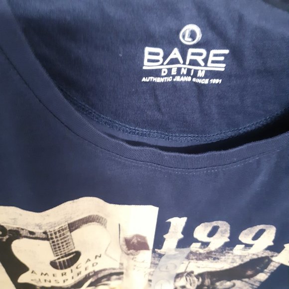 Bare Denim Authentic Jeans Wear Tshirt Men Large - Picture 3 of 6
